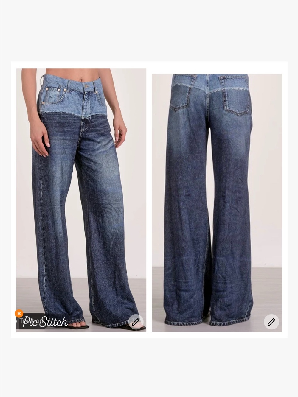 Elan Jade Wide Leg Sweatpant Jeans